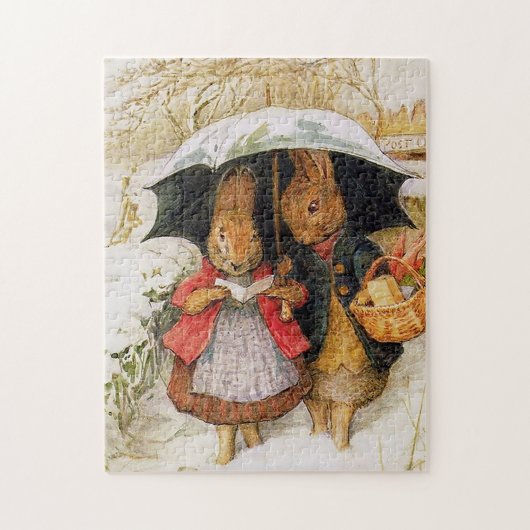 “Kerstgroeten” van Beatrix Potter Legpuzzel (Verticaal)