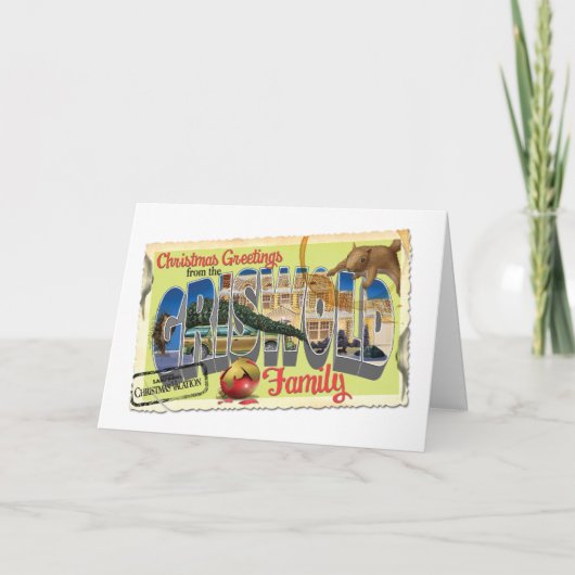 Kerstgroeten van de familie Griswold Kaart (Voorkant)