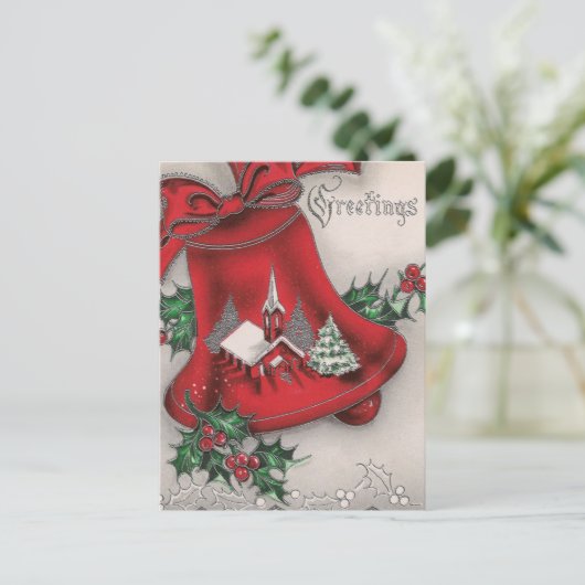 kerstgroeten van de  Kerk Briefkaart (Staand voorkant)