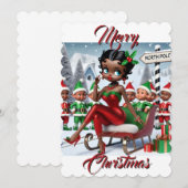 Kerstgroeten van de Noordpool Feestdagenkaart (Voorkant / Achterkant)