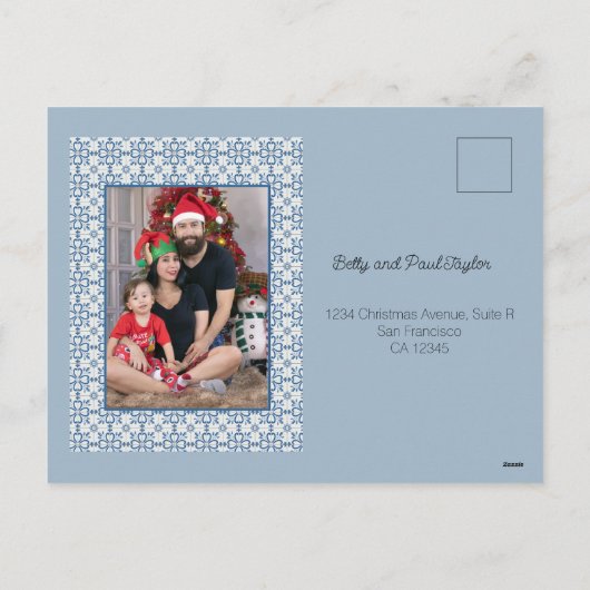 Kerstgroeten van de Portugese haan Feestdagenkaart (Achterkant)