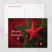 Kerstgroeten van de Rode Ster Briefkaart (Voorkant / Achterkant)