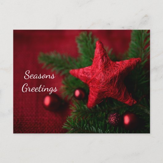 Kerstgroeten van de Rode Ster Briefkaart (Voorkant)