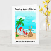 Kerstgroeten van de Sneeuwvogels met Kerstmis   Kaart (Gele Bloem)