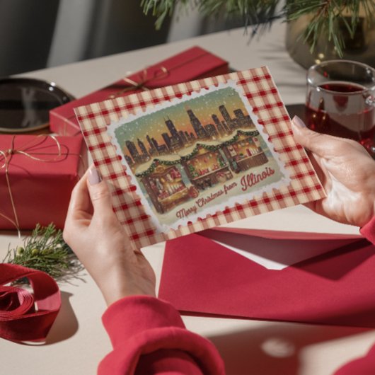 Kerstgroeten van Illinois Holiday Kaart