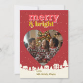 Kerstgroeten van kinderen Aangepaste foto Feestdagenkaart (Voorkant)