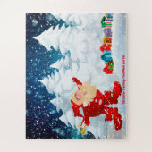 Kerstgroeten van mama en papa legpuzzel (Verticaal)