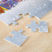 Kerstgroeten van mama en papa legpuzzel (Zijkant)