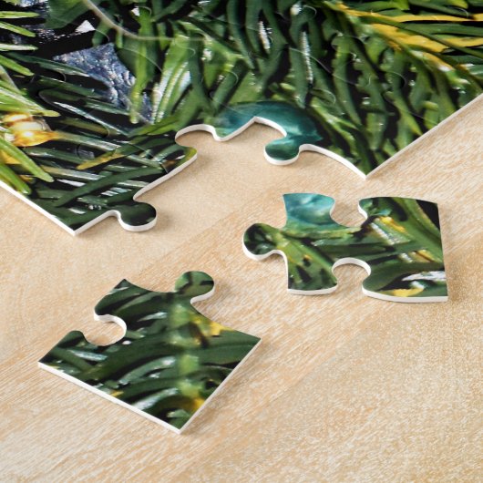 Kerstgroeten van mama en papa legpuzzel (Zijkant)