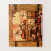 Kerstgroeten van mama en papa legpuzzel (Verticaal)