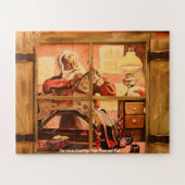 Kerstgroeten van mama en papa legpuzzel (Horizontaal)