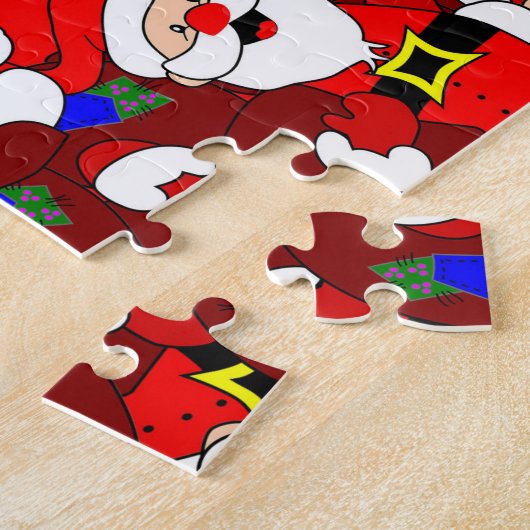 Kerstgroeten van mama en papa legpuzzel (Zijkant)