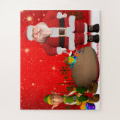 Kerstgroeten van mama en papa legpuzzel (Verticaal)