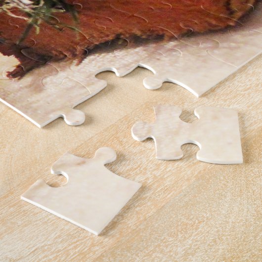 Kerstgroeten van mama en papa legpuzzel (Zijkant)