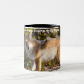 Kerstgroeten van mijn oude Coyote Tweekleurige Koffiemok (Center)