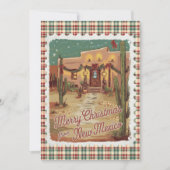 Kerstgroeten van New Mexico Holiday Kaart (Voorkant)