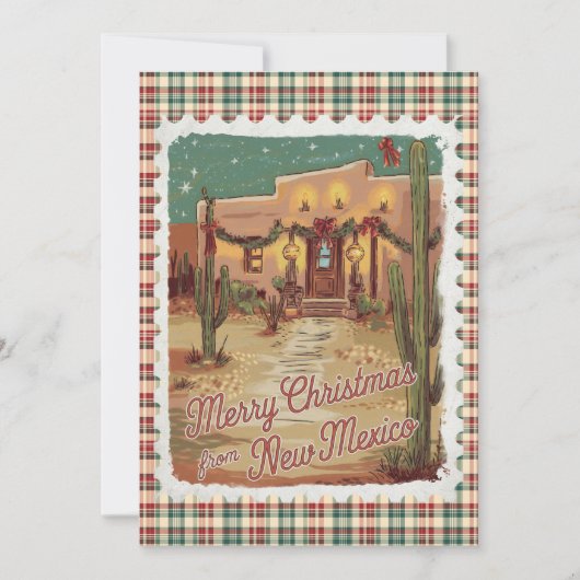 Kerstgroeten van New Mexico Holiday Kaart (Voorkant)