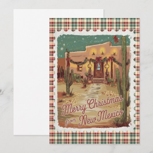 Kerstgroeten van New Mexico Holiday Kaart (Voorkant / Achterkant)