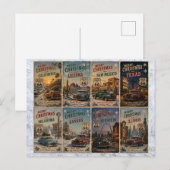 Kerstgroeten van Route 66 Briefkaart (Voorkant / Achterkant)