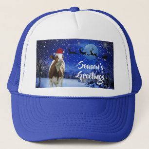 Kerstgroeten van Santa Cow Trucker Pet