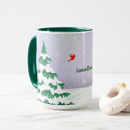 Kerstgroeten van Winter Cardinals Mok