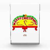 Kerstgroeten Verticaal fotoblok (Voorkant)