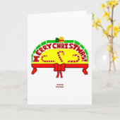 Kerstgroeten Verticaal Wenskaart Kaart (Gele Bloem)