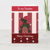 Kerstgroeten voor mijn leraar feestdagen kaart (Voorkant)