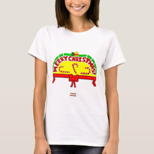 Kerstgroeten White Basic T Shirt voor vrouwen