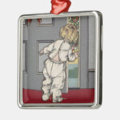 KerstgroetenKid Peking voor Kerstman Metalen Ornament (Links)