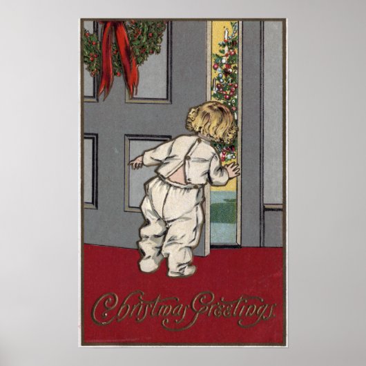 KerstgroetenKid Peking voor Kerstman Poster (Voorkant)