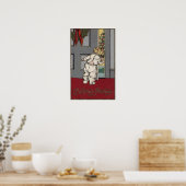 KerstgroetenKid Peking voor Kerstman Poster (Keuken)