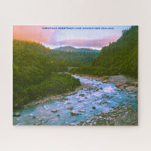 Kerstgroetings Lake Wanaka Nieuw-Zeeland Legpuzzel (Horizontaal)