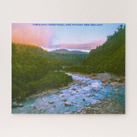 Kerstgroetings Lake Wanaka Nieuw-Zeeland Legpuzzel (Horizontaal)