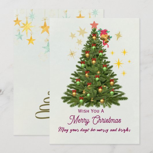 Kerstgroetkaart Kaart (Voorkant / Achterkant)