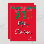 Kerstgroetkaart Kaart (Voorkant / Achterkant)