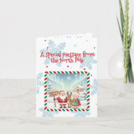Kerstgroetkaart met Noordpool-thema Feestdagen Kaart