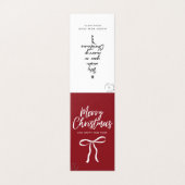 Kerstgroetkaart Rode Design Kaart (Buitenkant ongevouwen)