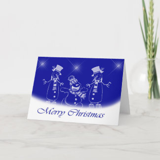 Kerstgroetkaart/Sniemannetjes Feestdagen Kaart