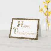 Kerstgroetkaart van Thanksgiving Day Kaart (Gele Bloem)
