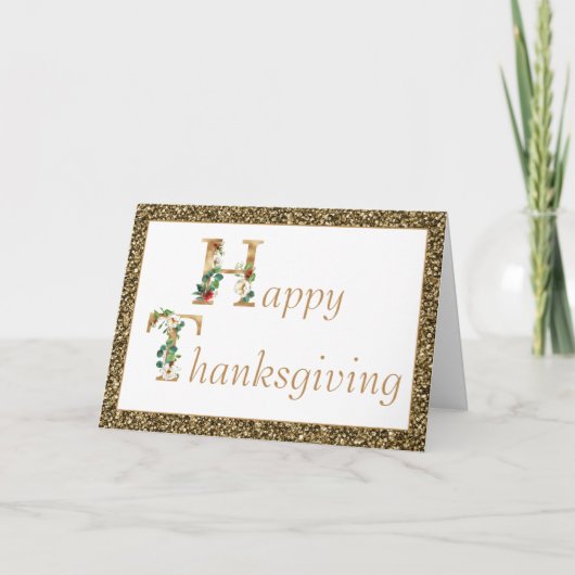 Kerstgroetkaart van Thanksgiving Day Kaart (Voorkant)