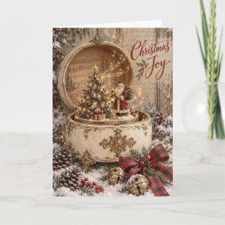 Kerstgroetkaart - Vintage Scene - V2 Kaart