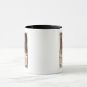 KerstgroetKerstman met hand op baard Mok (Midden)