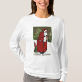 KerstgroetKerstman met hout T-shirt (Voorkant)