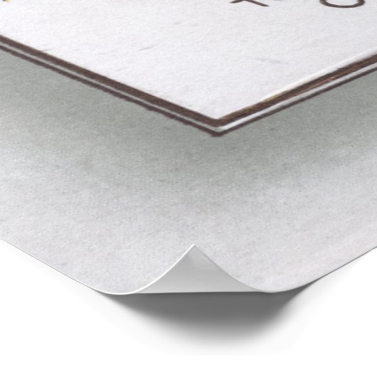 KerstgroetKlein Kind met papier Poster (Hoek)