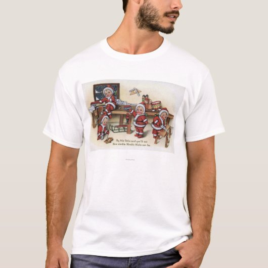 KerstgroetKleine Kinderen T-shirt (Voorkant)