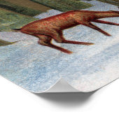 KerstgroetSanta Through-bos Poster (Hoek)