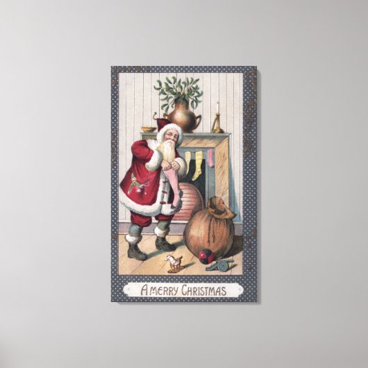 KerstgroetSinterkletsen Canvas Afdruk (Voorkant)