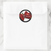 Kerstgroetzegels PERSONALISEREN Ronde Sticker (Tas)