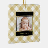 Kerstgrootouders White Gold Plays Foto Keramisch Ornament (Rechts)